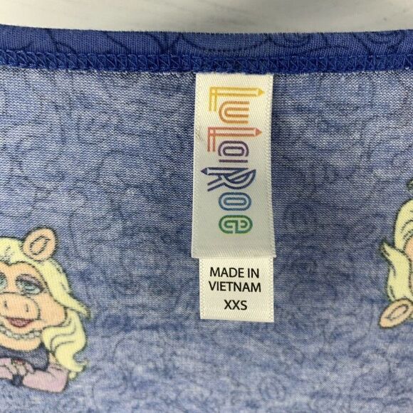 Miss Piggy Classic Tee T-Shirt Blue Lularoe XXS - Picture 4 of 5